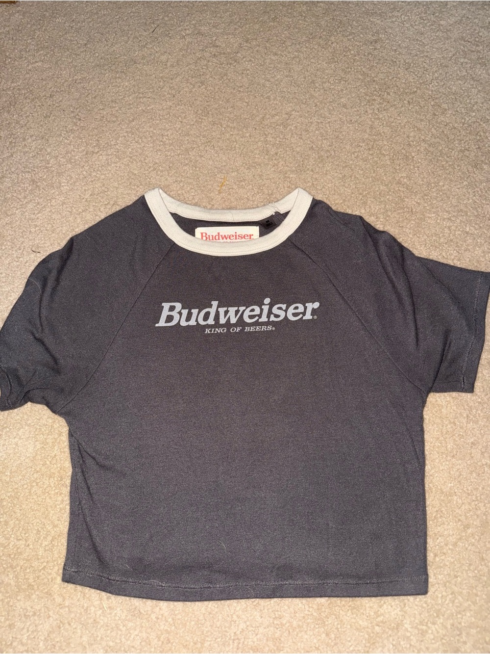 Budweiser Gray Tee with White Logo
